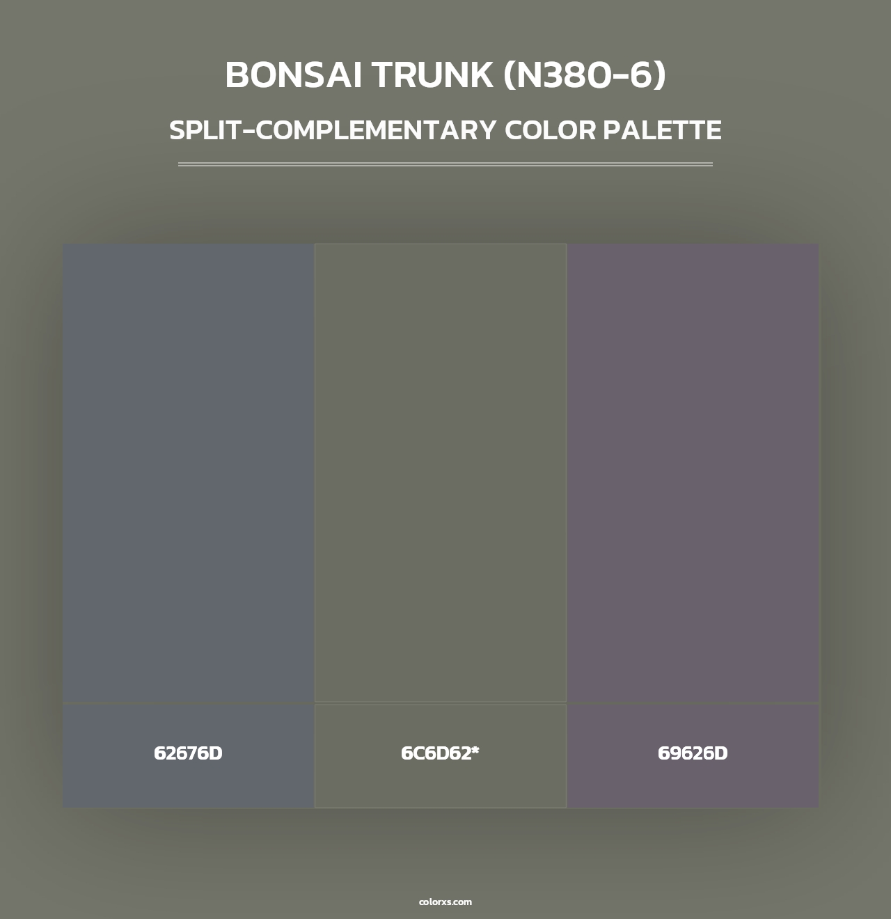 Bonsai Trunk (N380-6) - Split-Complementary Color Palette