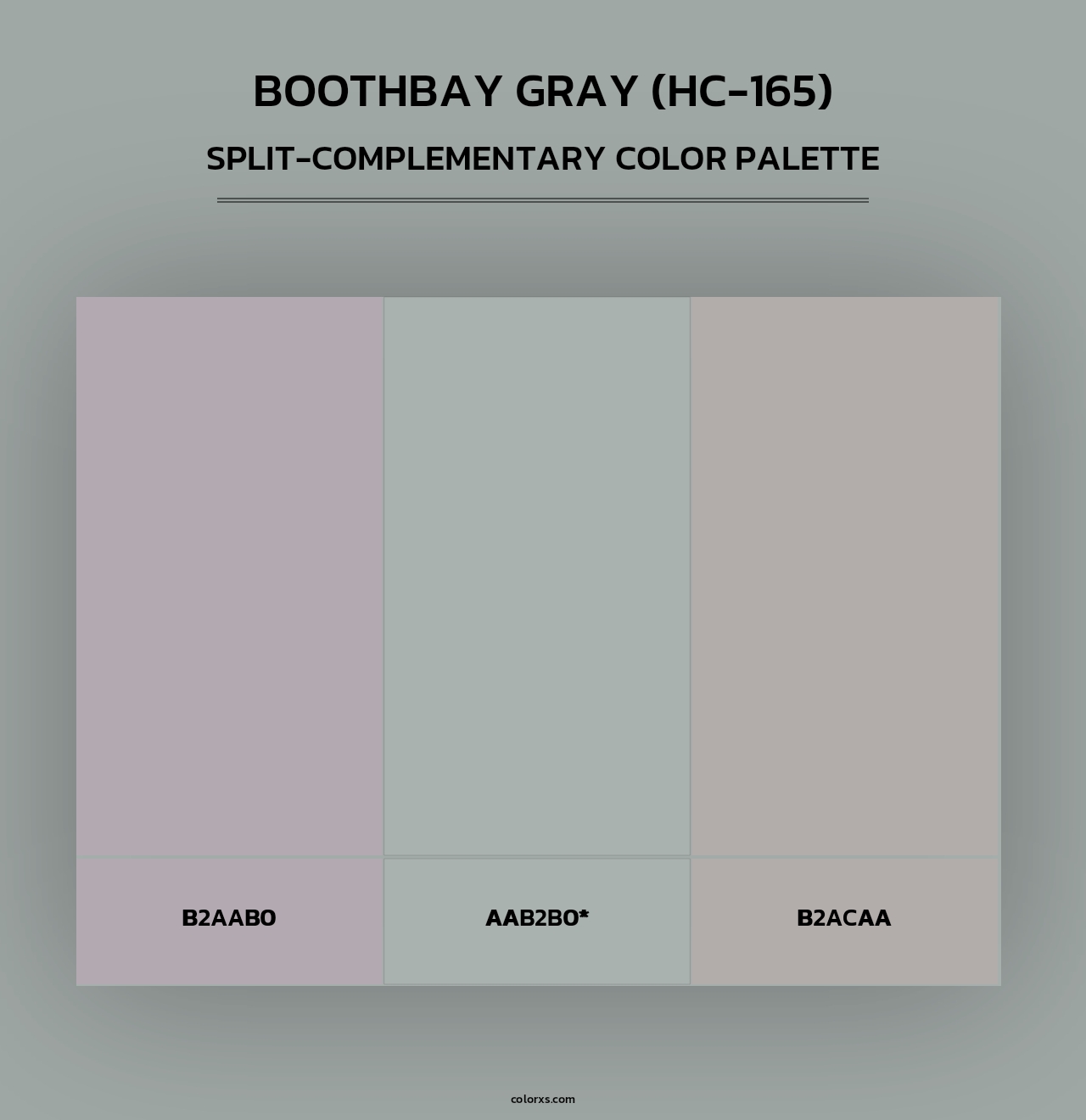 Boothbay Gray (HC-165) - Split-Complementary Color Palette