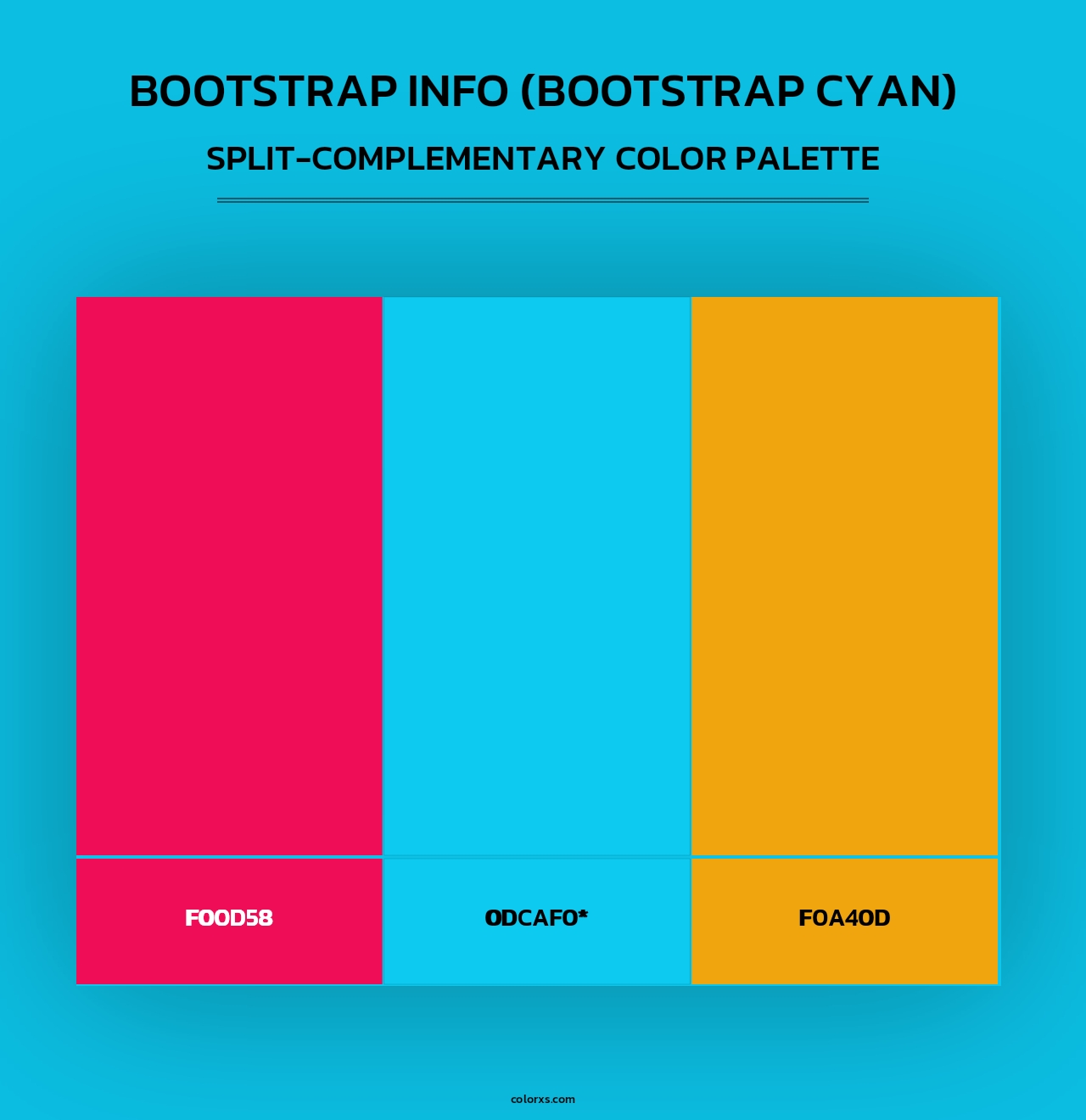 Bootstrap Info (Bootstrap Cyan) - Split-Complementary Color Palette