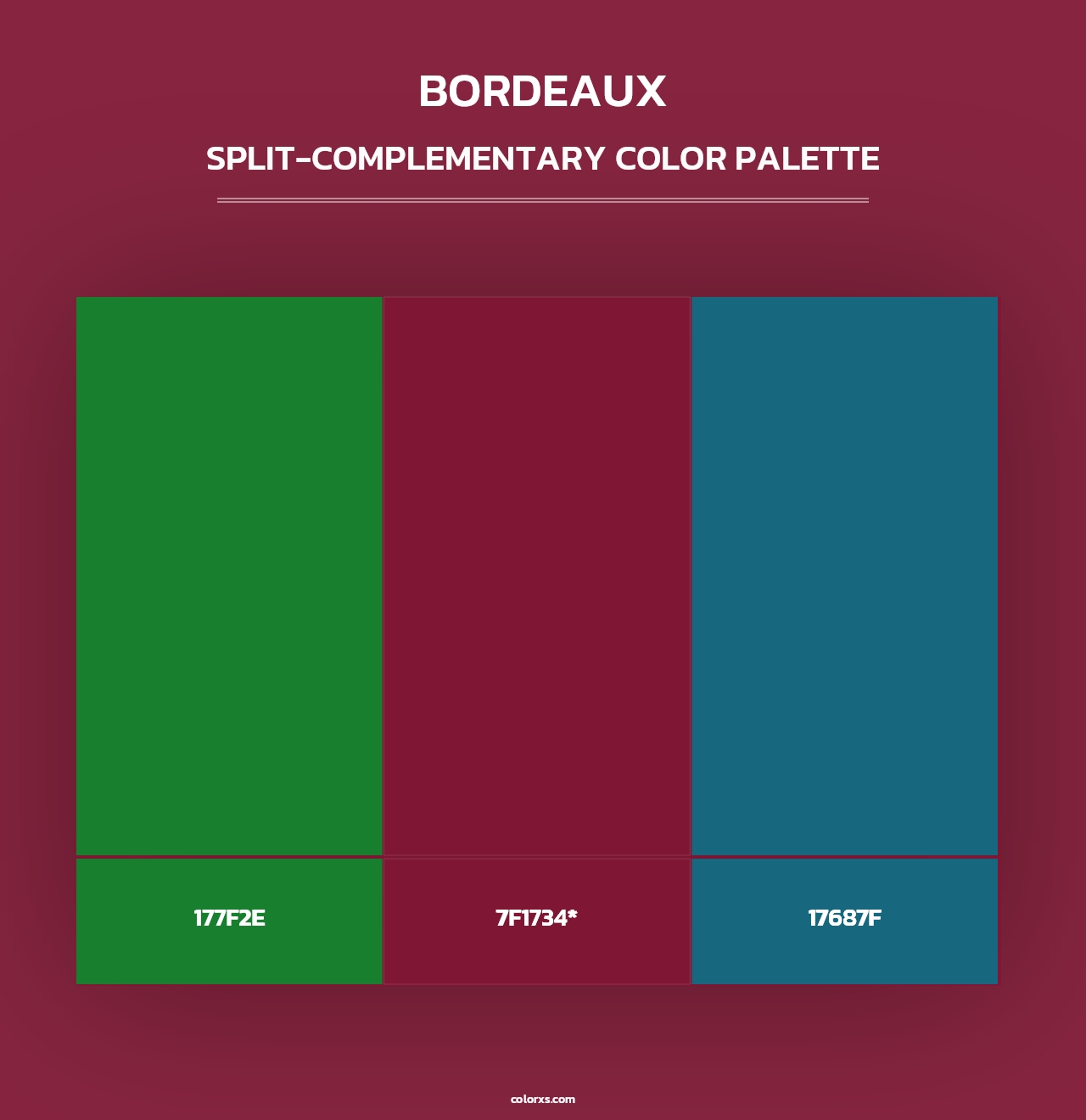 Bordeaux - Split-Complementary Color Palette