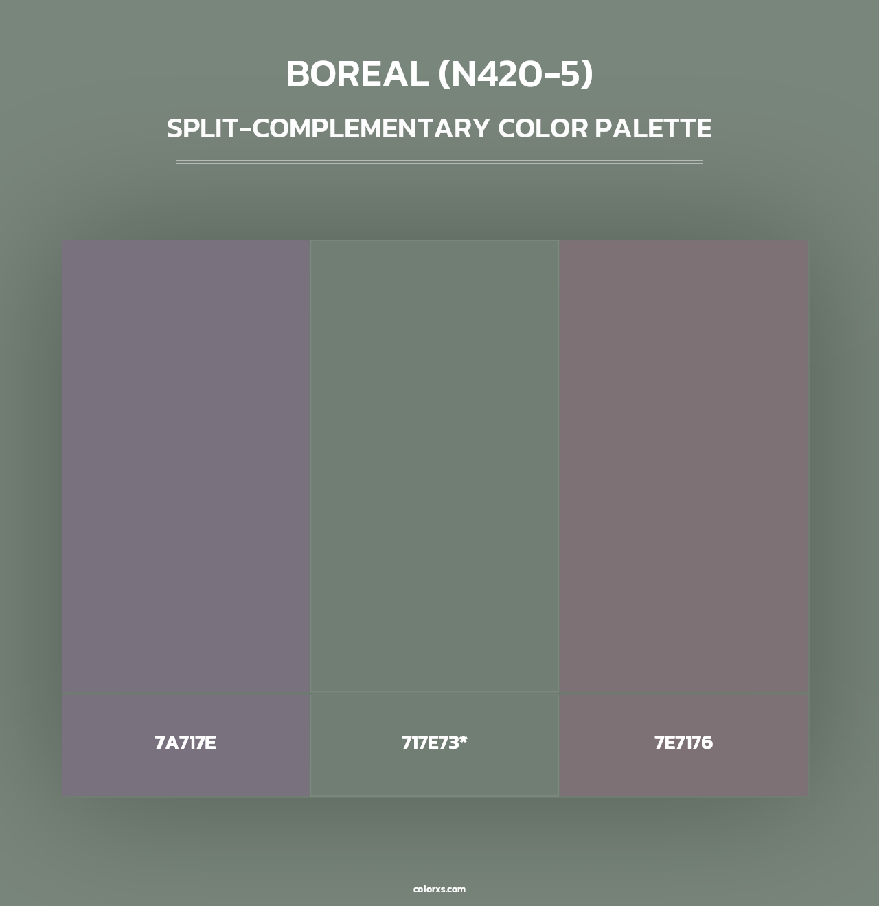 Boreal (N420-5) - Split-Complementary Color Palette