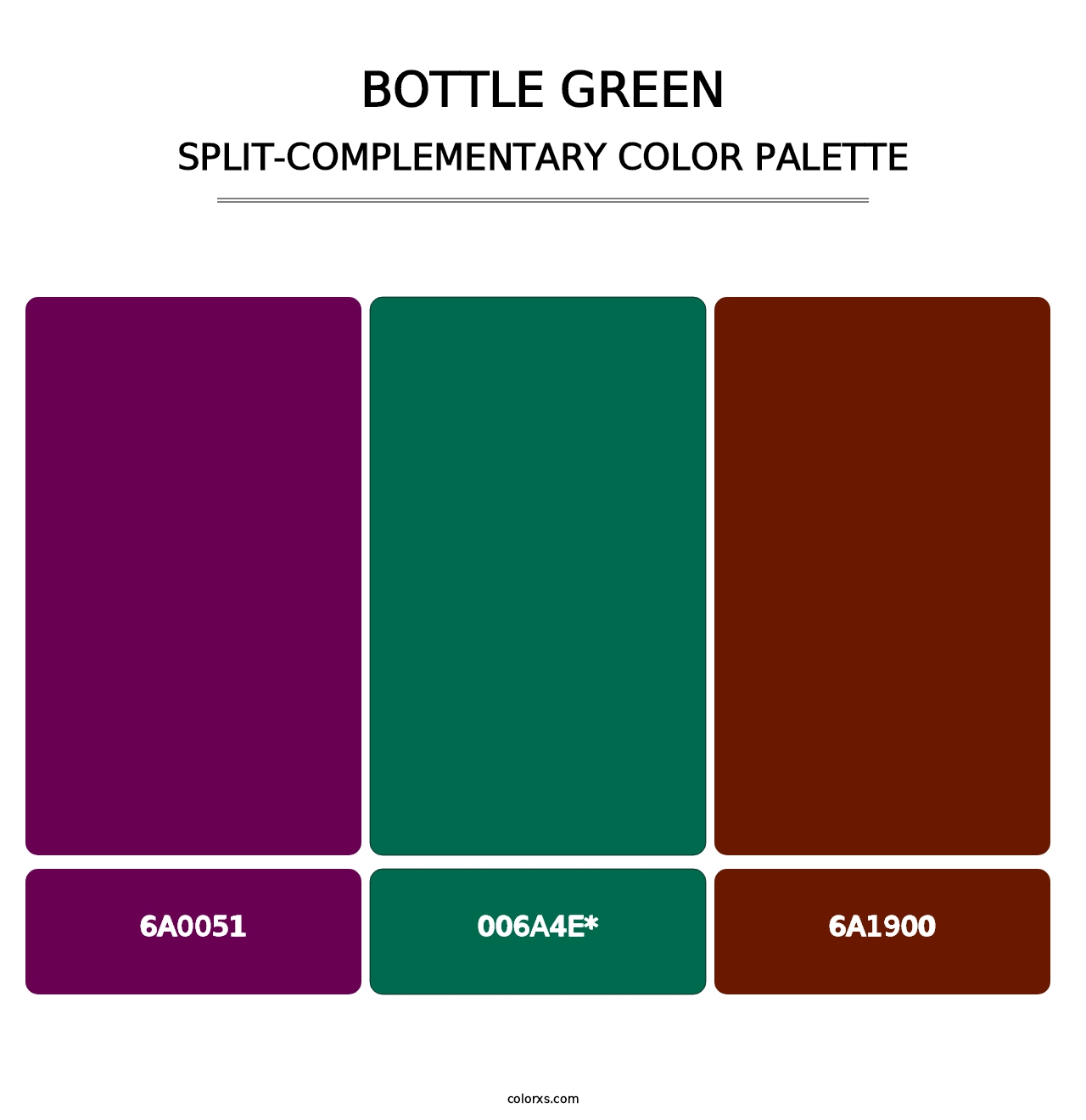 Bottle Green - Split-Complementary Color Palette