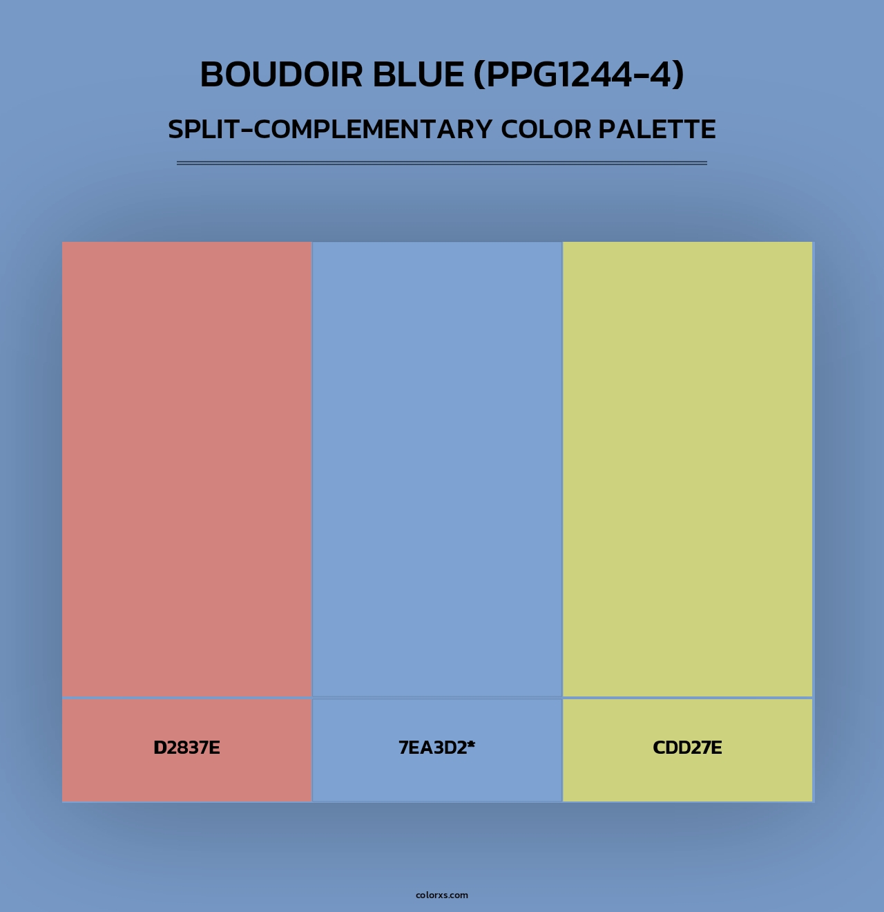 Boudoir Blue (PPG1244-4) - Split-Complementary Color Palette