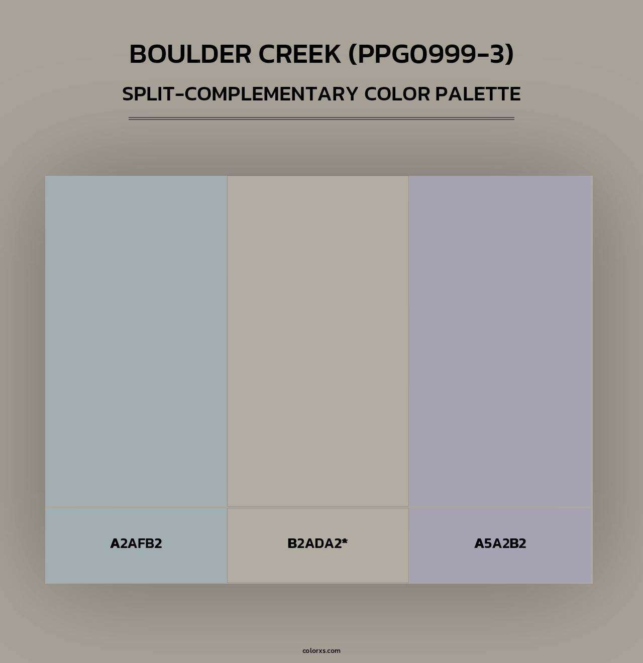 Boulder Creek (PPG0999-3) - Split-Complementary Color Palette