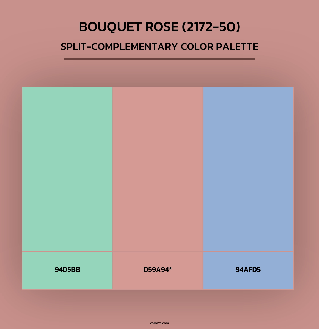 Bouquet Rose (2172-50) - Split-Complementary Color Palette
