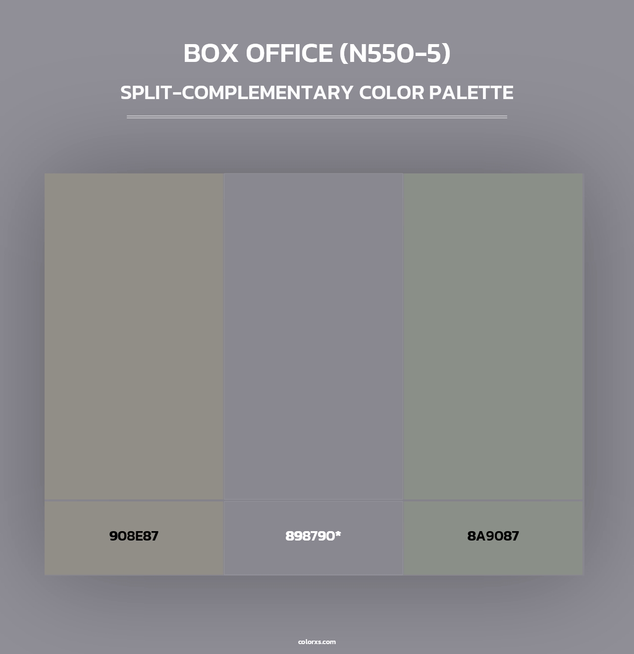 Box Office (N550-5) - Split-Complementary Color Palette