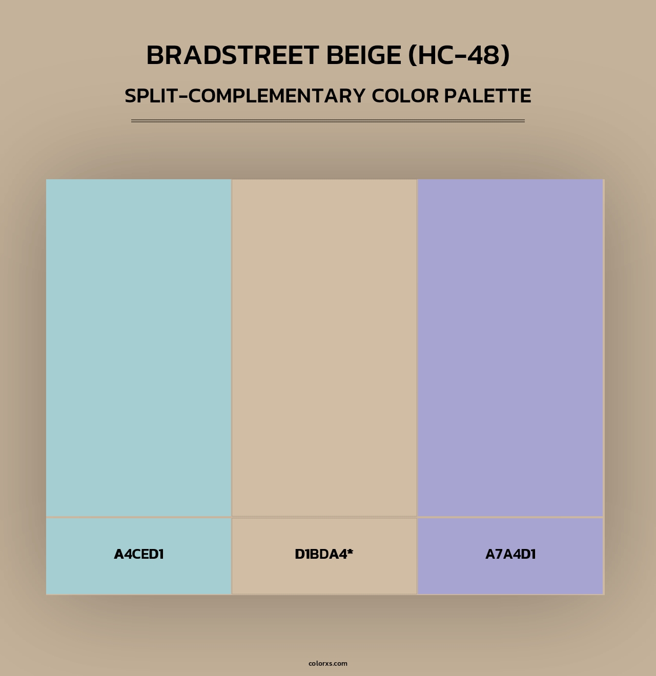 Bradstreet Beige (HC-48) - Split-Complementary Color Palette