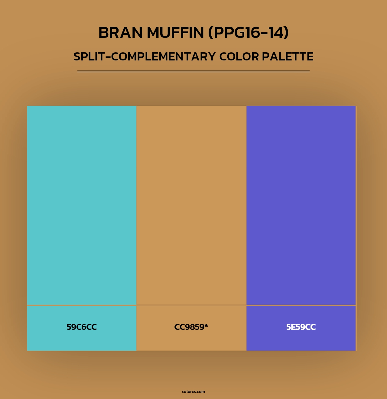 Bran Muffin (PPG16-14) - Split-Complementary Color Palette