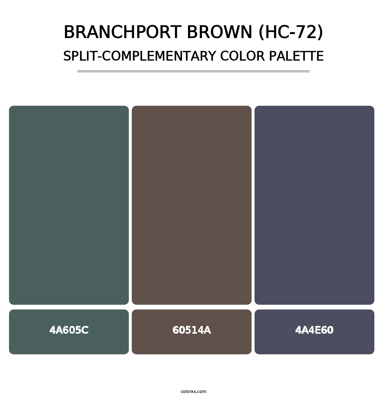 Branchport Brown (HC-72) - Split-Complementary Color Palette