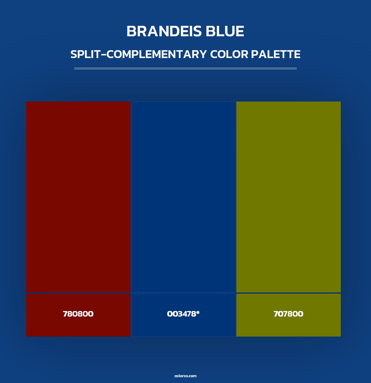 Brandeis Blue - Split-Complementary Color Palette