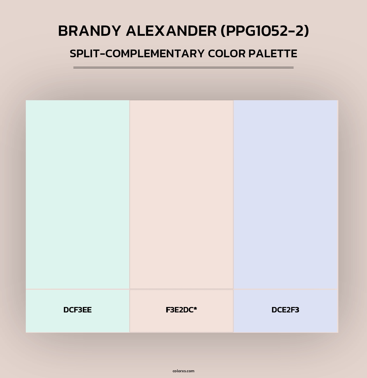 Brandy Alexander (PPG1052-2) - Split-Complementary Color Palette