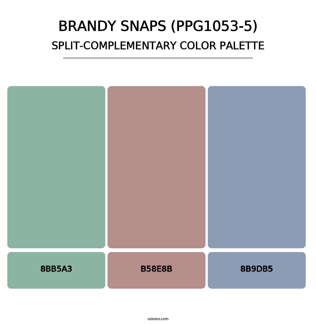Brandy Snaps (PPG1053-5) - Split-Complementary Color Palette