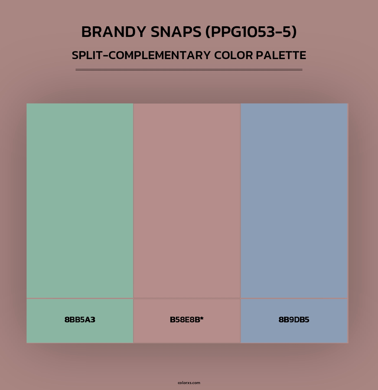 Brandy Snaps (PPG1053-5) - Split-Complementary Color Palette