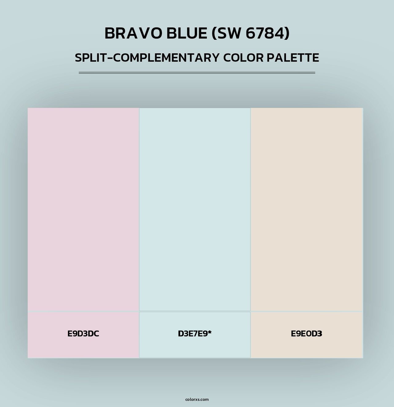 Bravo Blue (SW 6784) - Split-Complementary Color Palette