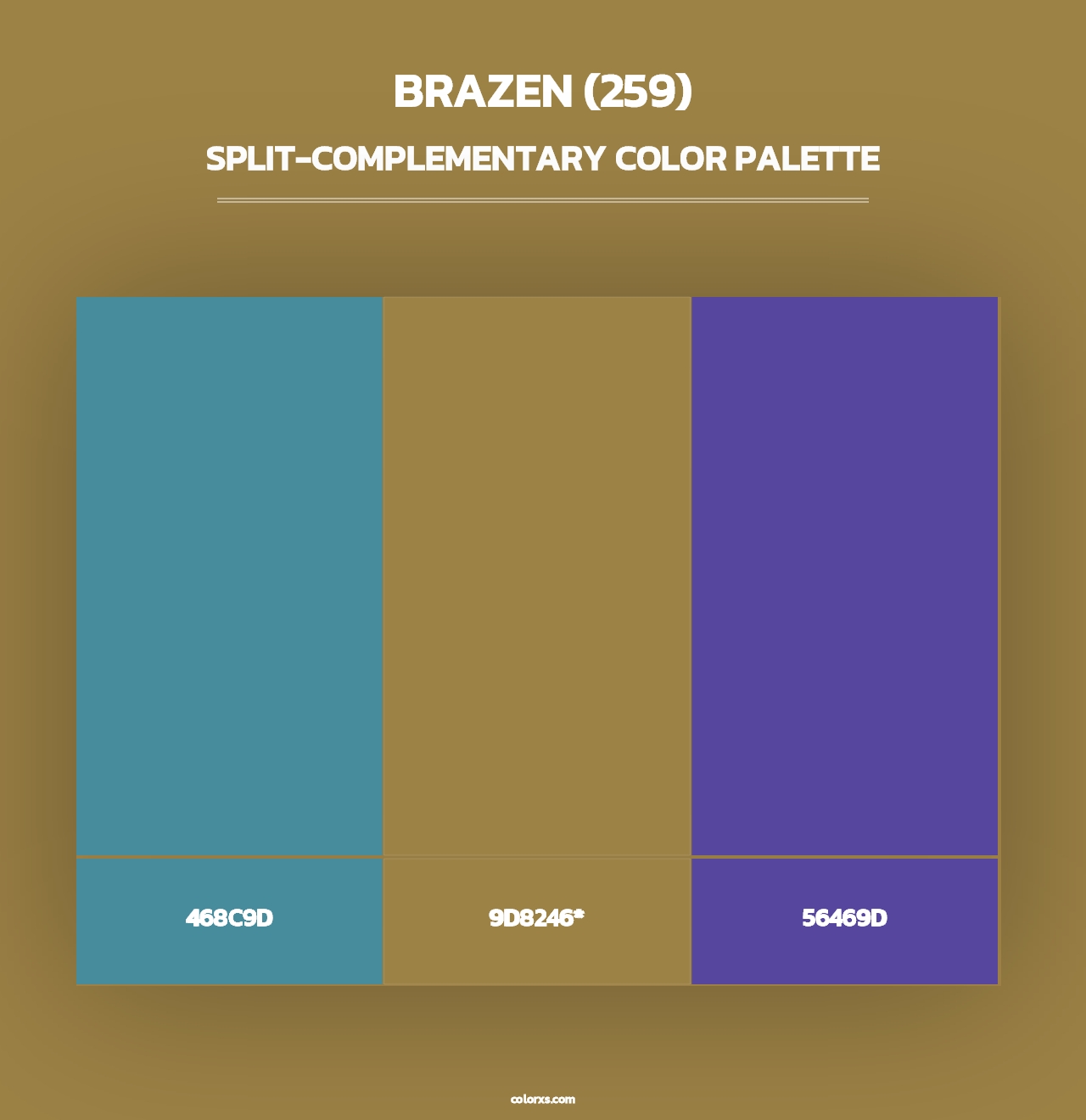 Brazen (259) - Split-Complementary Color Palette
