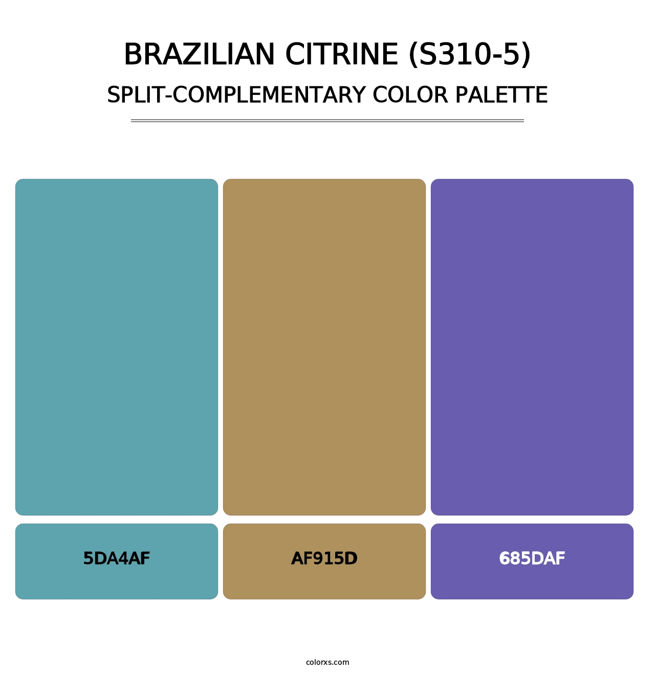 Brazilian Citrine (S310-5) - Split-Complementary Color Palette