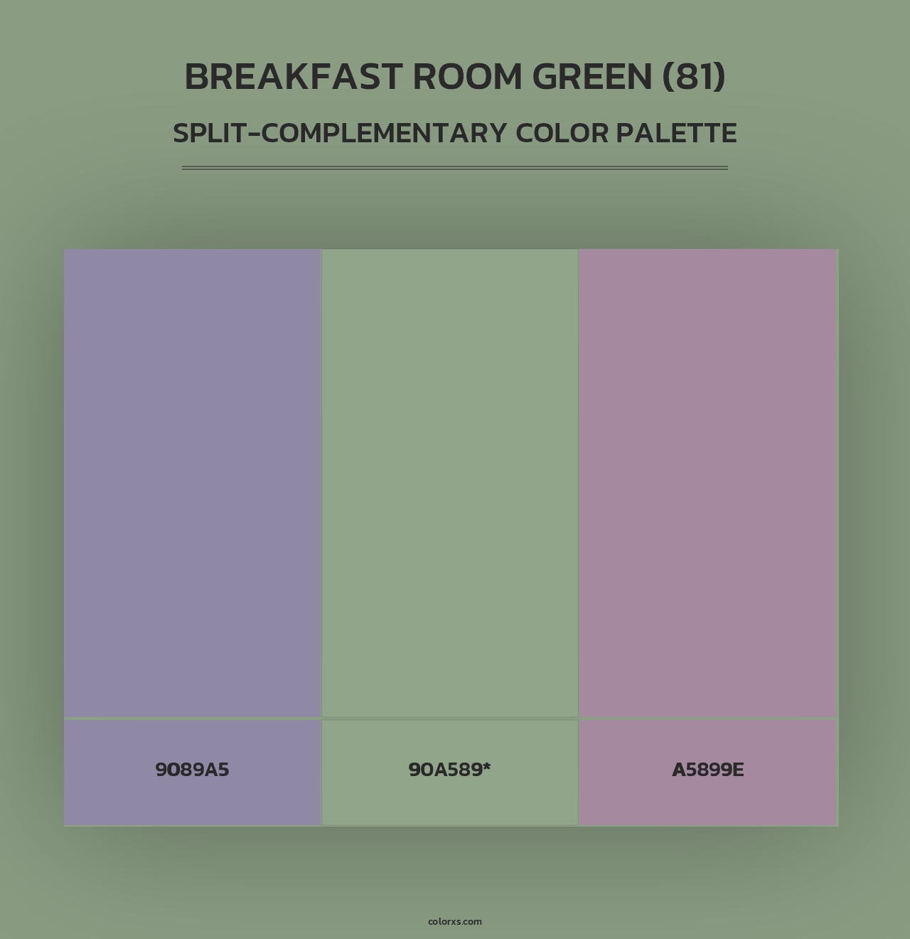 Breakfast Room Green (81) - Split-Complementary Color Palette