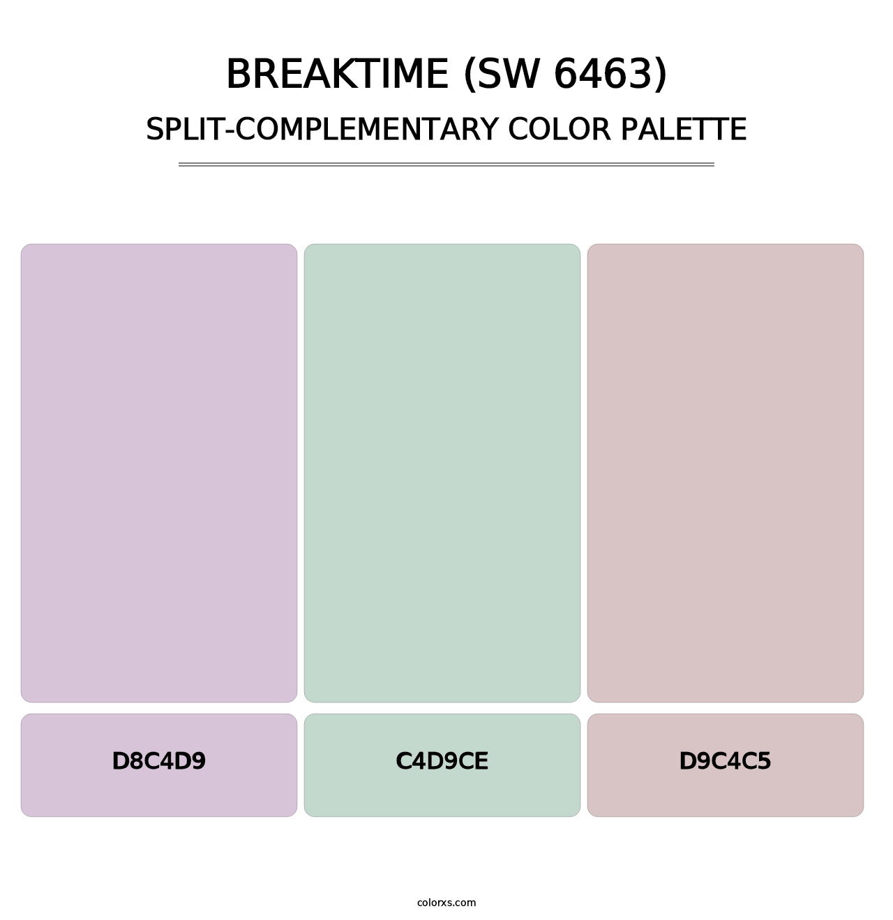 Breaktime (SW 6463) - Split-Complementary Color Palette