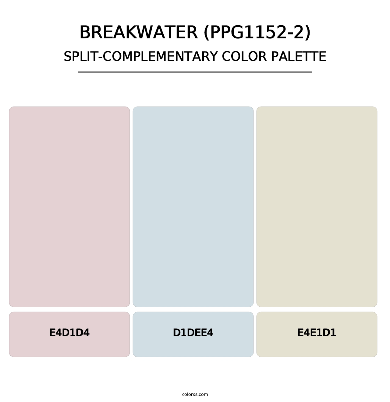 Breakwater (PPG1152-2) - Split-Complementary Color Palette