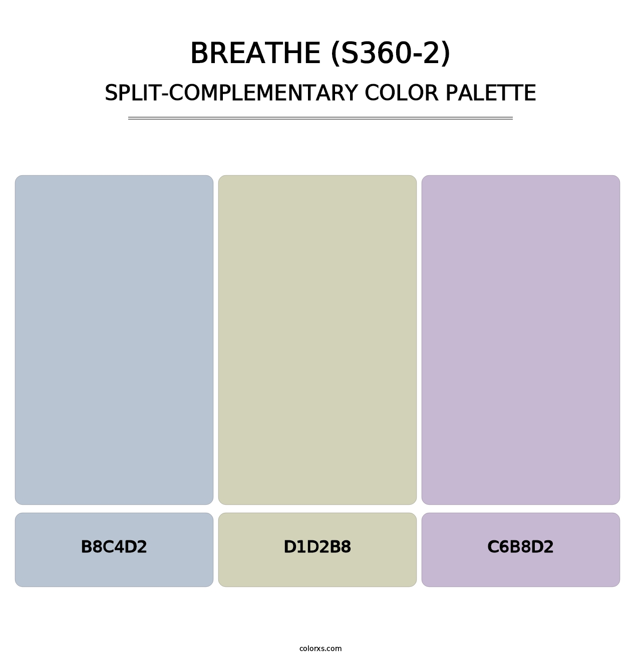 Breathe (S360-2) - Split-Complementary Color Palette
