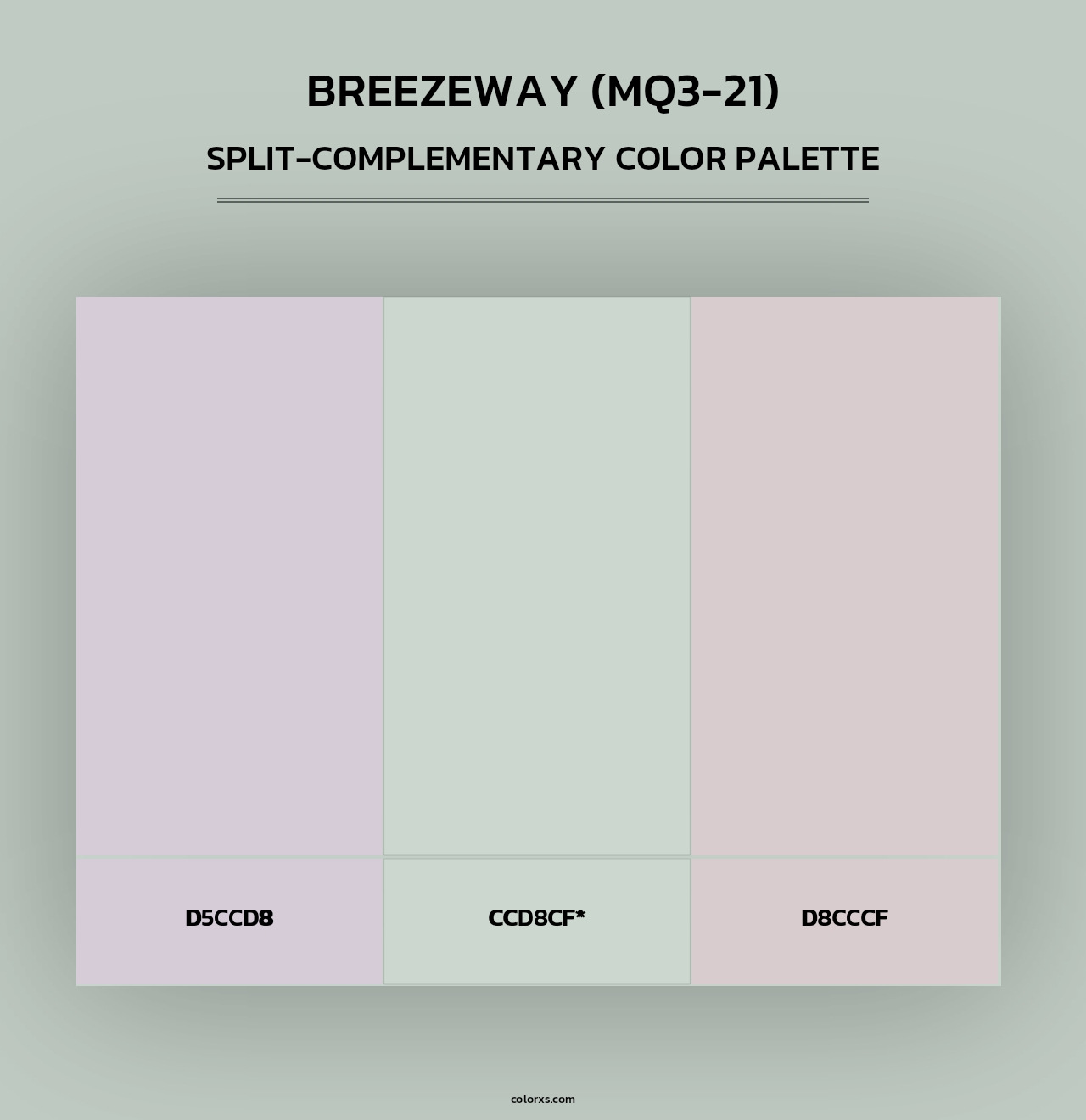Breezeway (MQ3-21) - Split-Complementary Color Palette