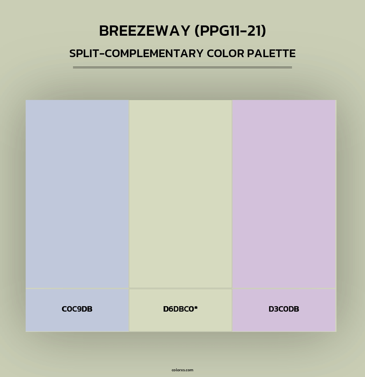 Breezeway (PPG11-21) - Split-Complementary Color Palette