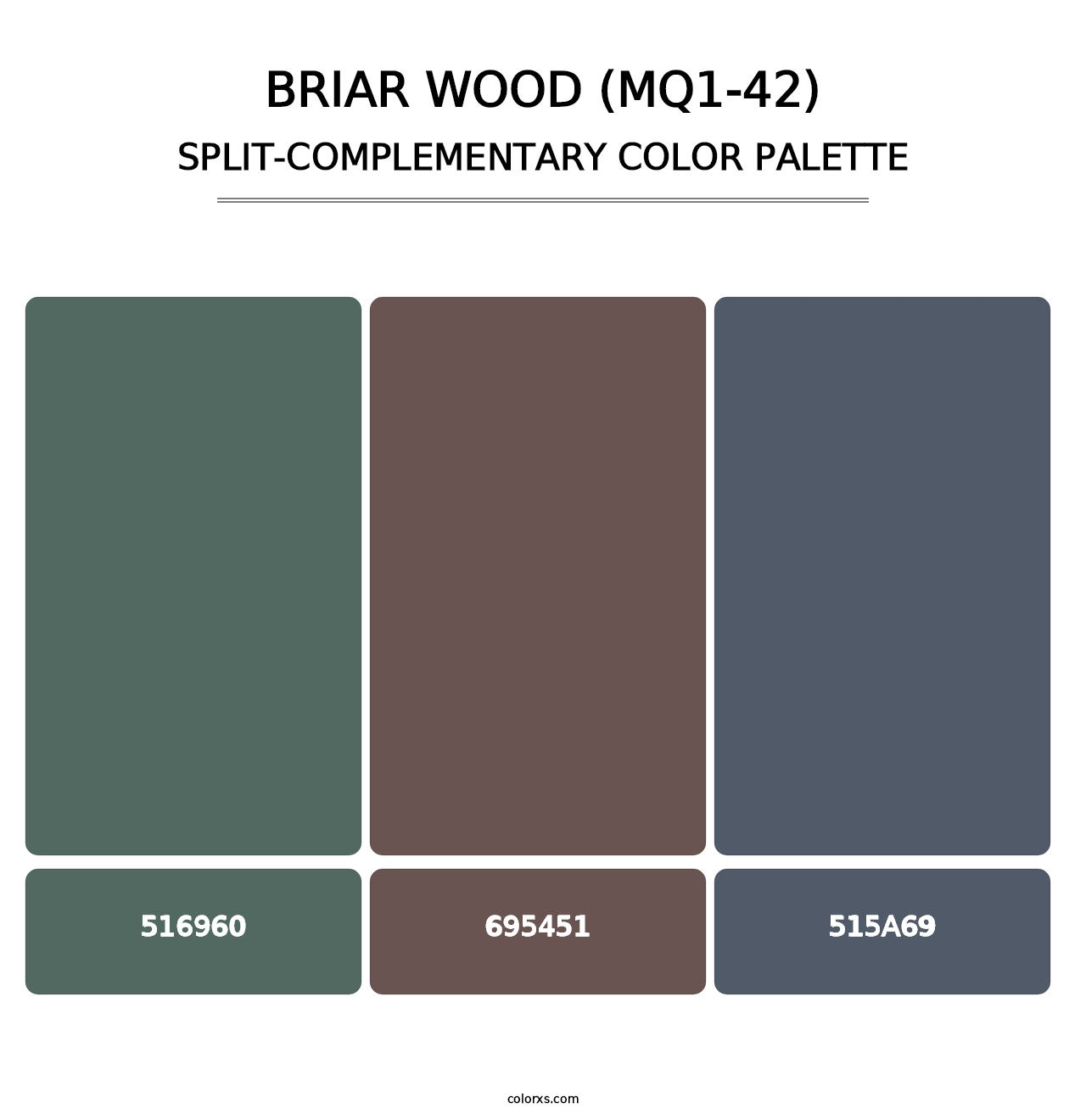 Briar Wood (MQ1-42) - Split-Complementary Color Palette