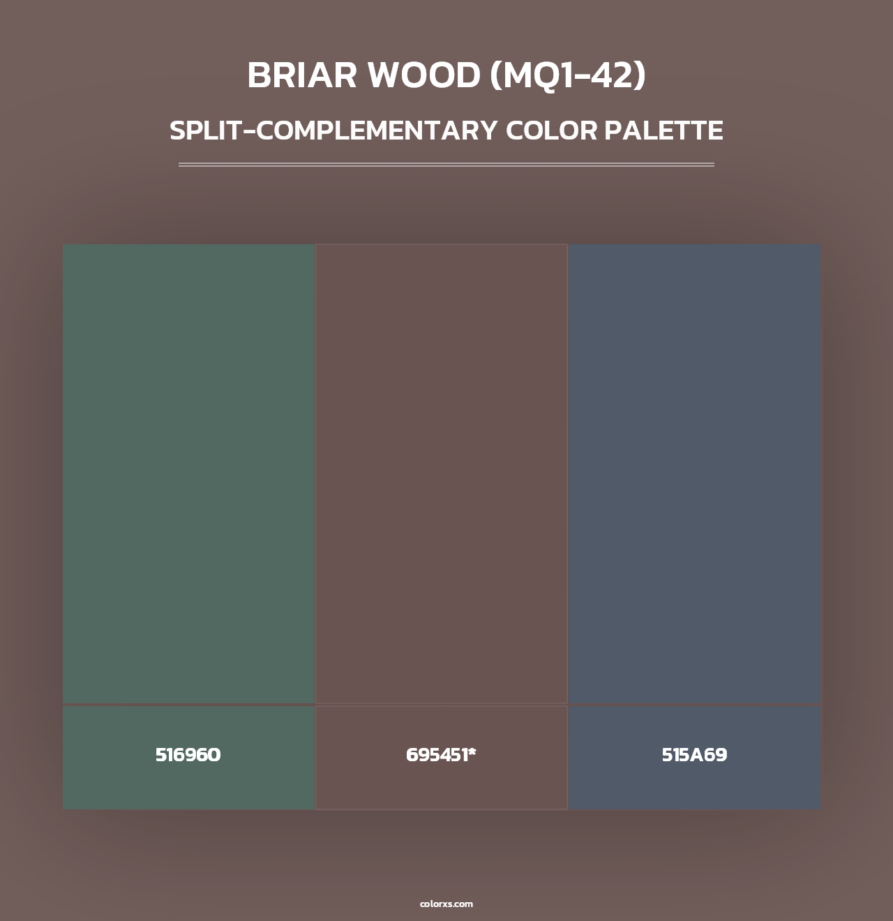 Briar Wood (MQ1-42) - Split-Complementary Color Palette