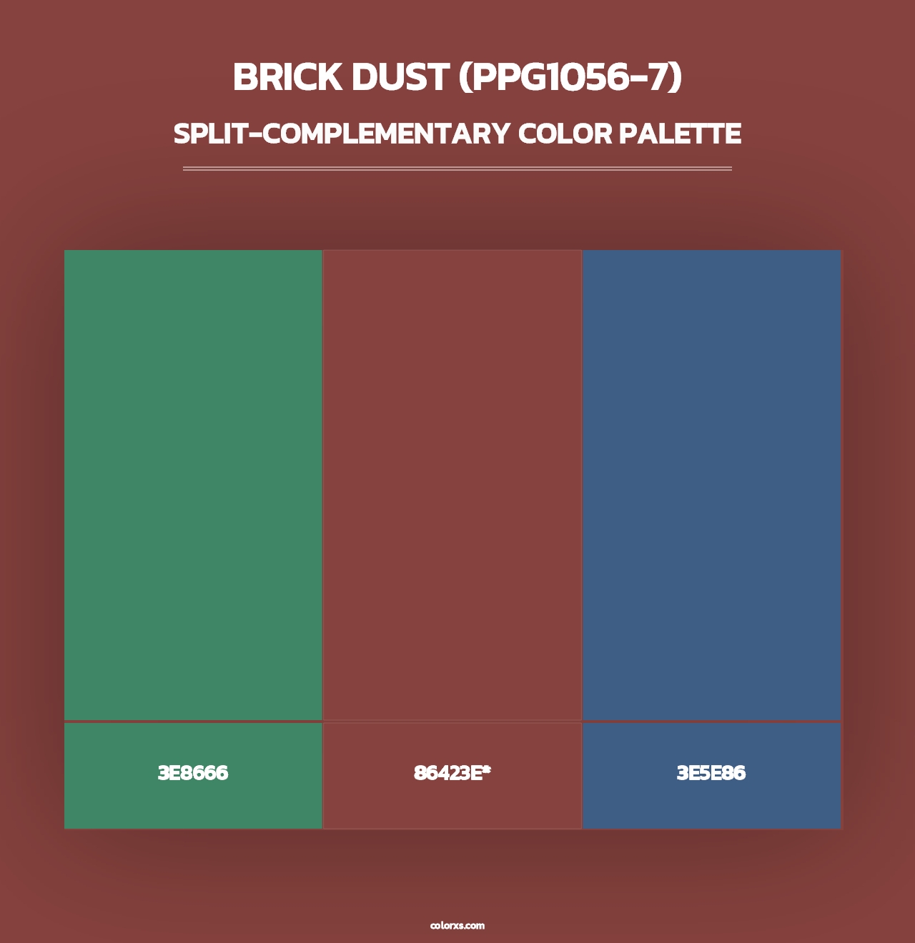 Brick Dust (PPG1056-7) - Split-Complementary Color Palette