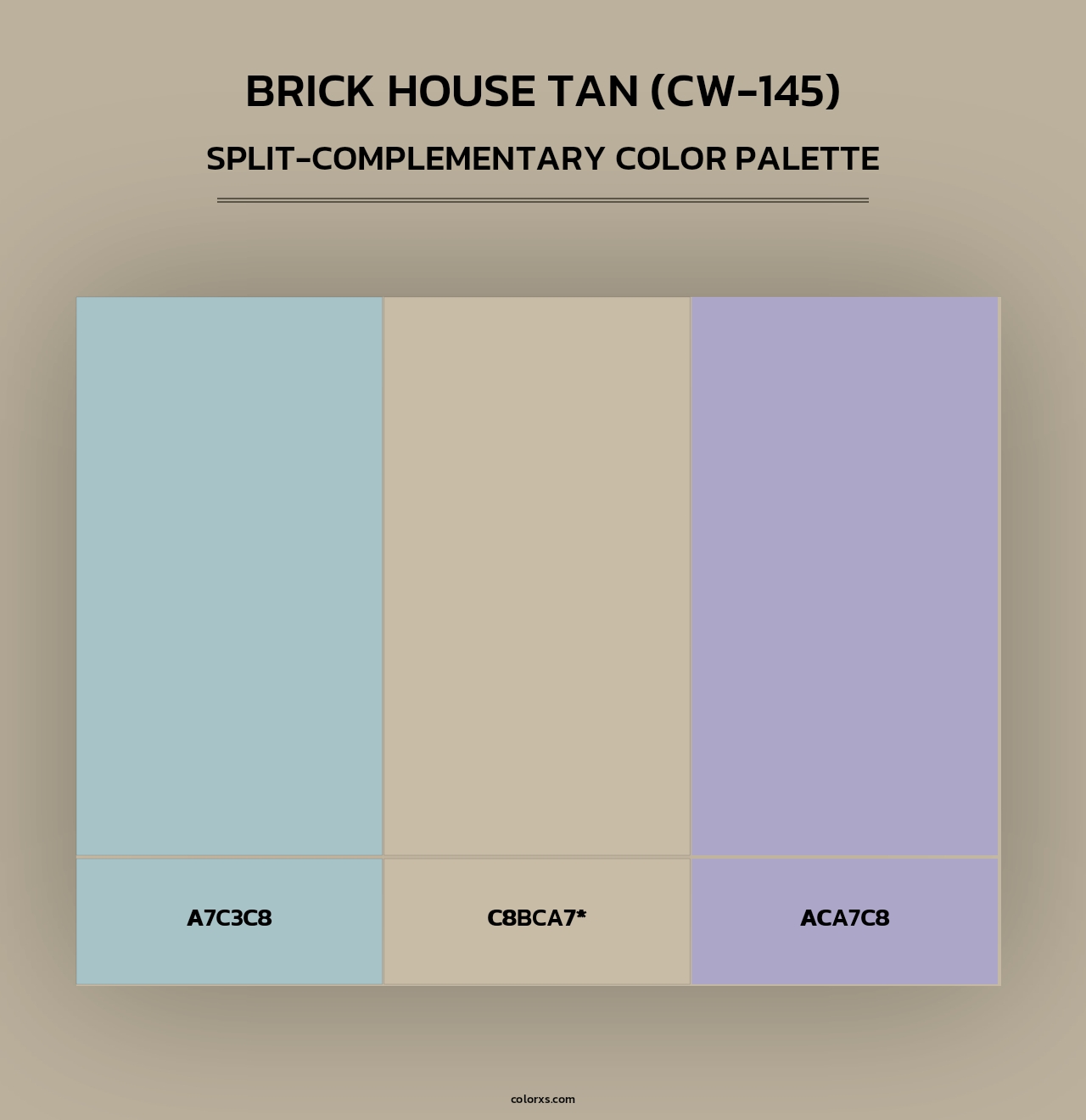 Brick House Tan (CW-145) - Split-Complementary Color Palette