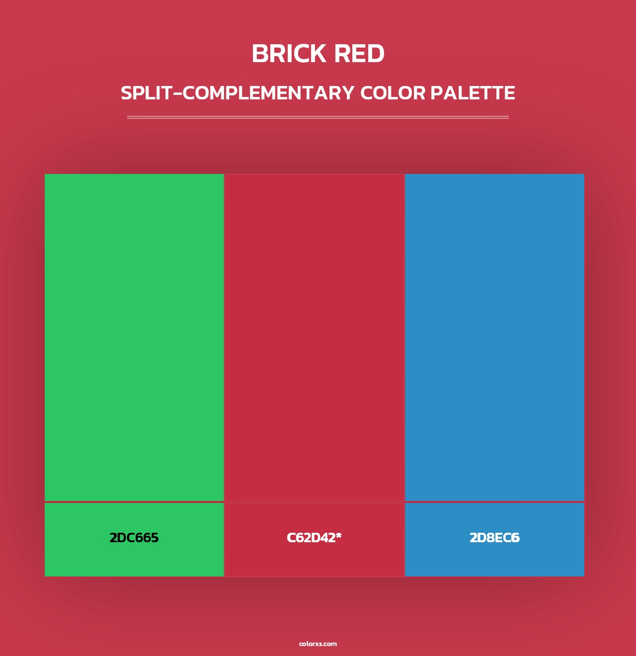 Brick Red - Split-Complementary Color Palette
