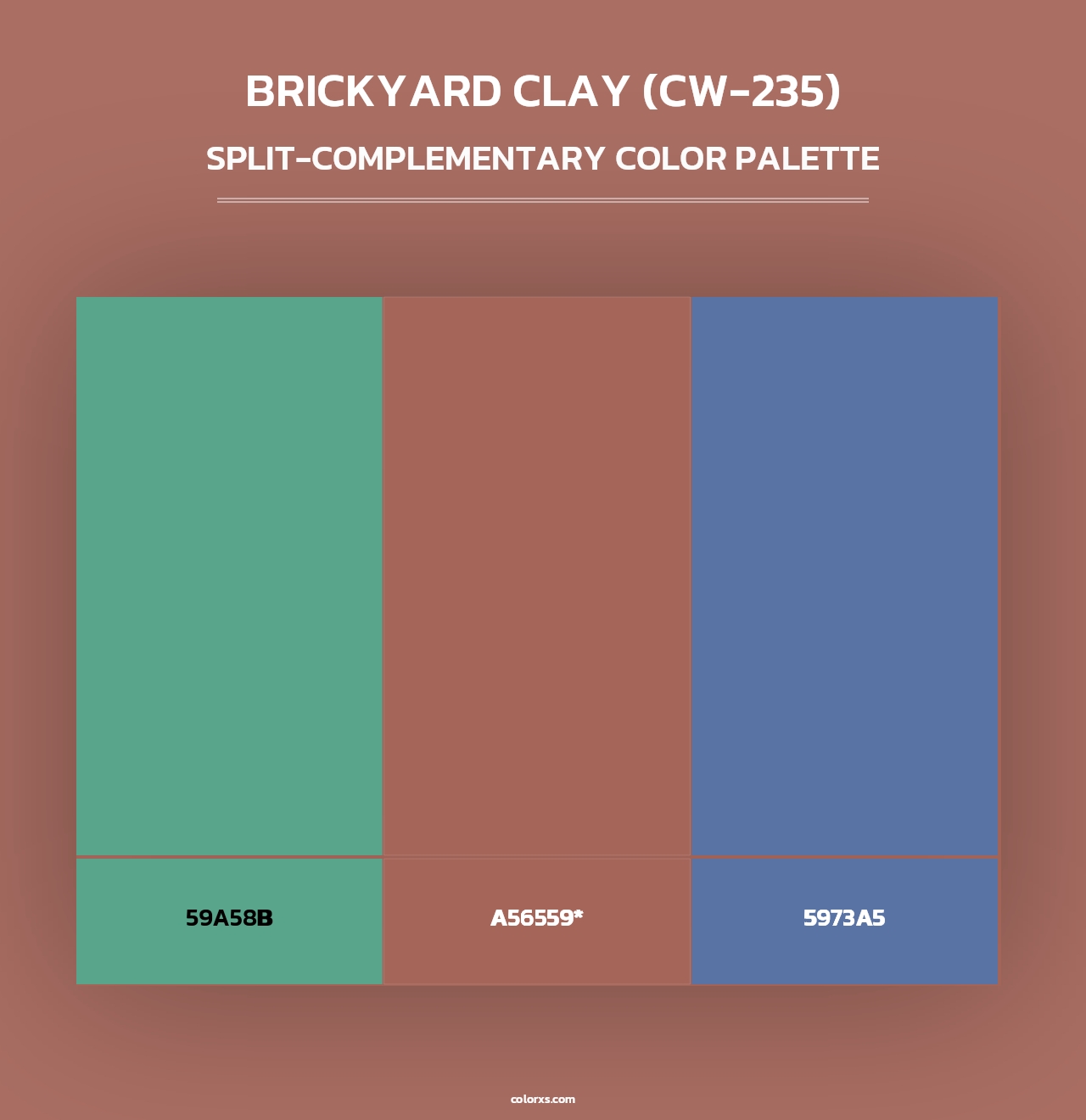 Brickyard Clay (CW-235) - Split-Complementary Color Palette