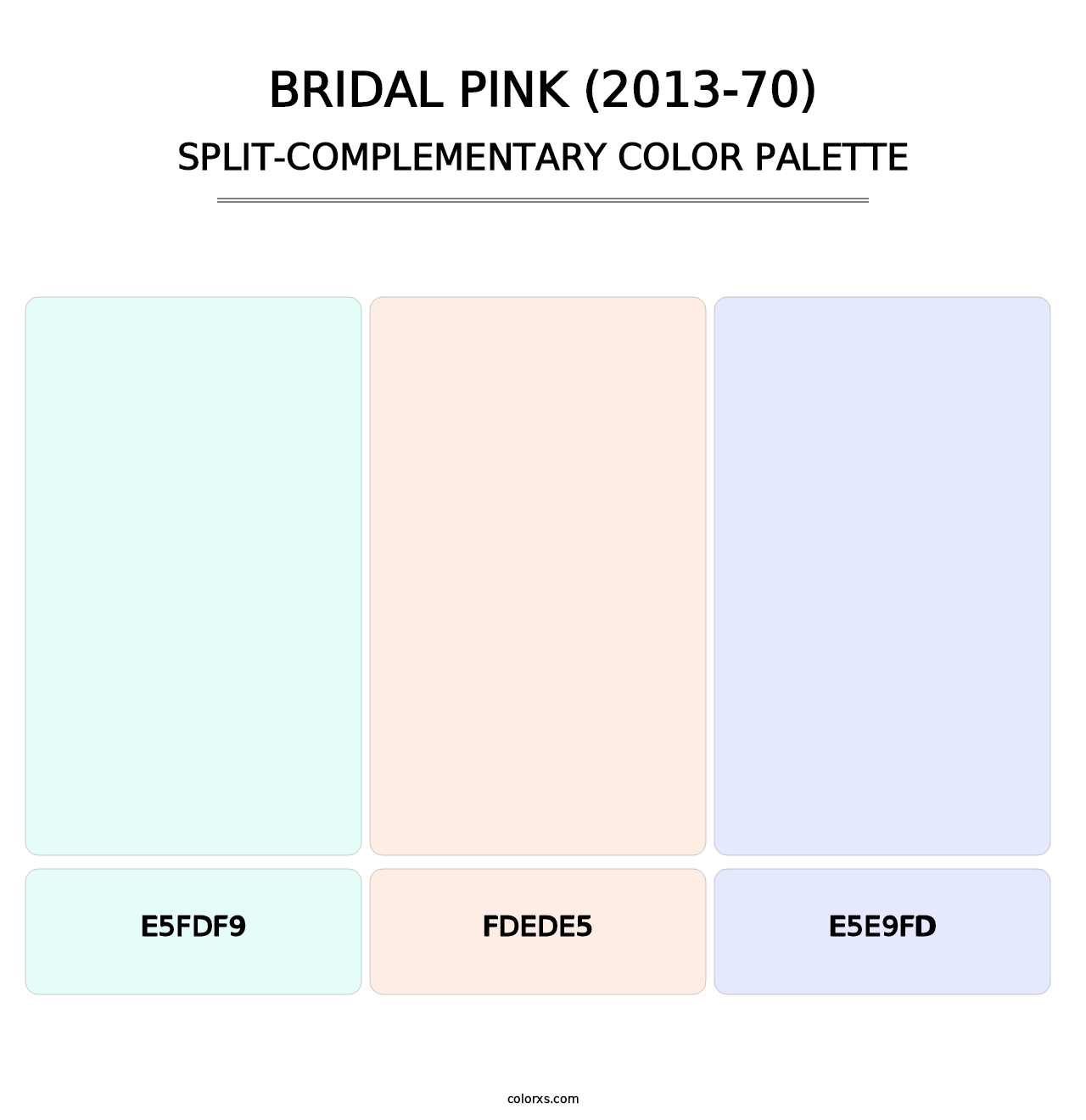 Bridal Pink (2013-70) - Split-Complementary Color Palette
