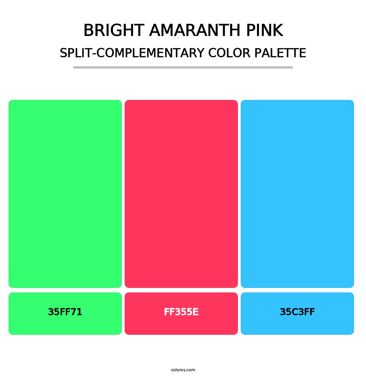 Bright Amaranth Pink - Split-Complementary Color Palette