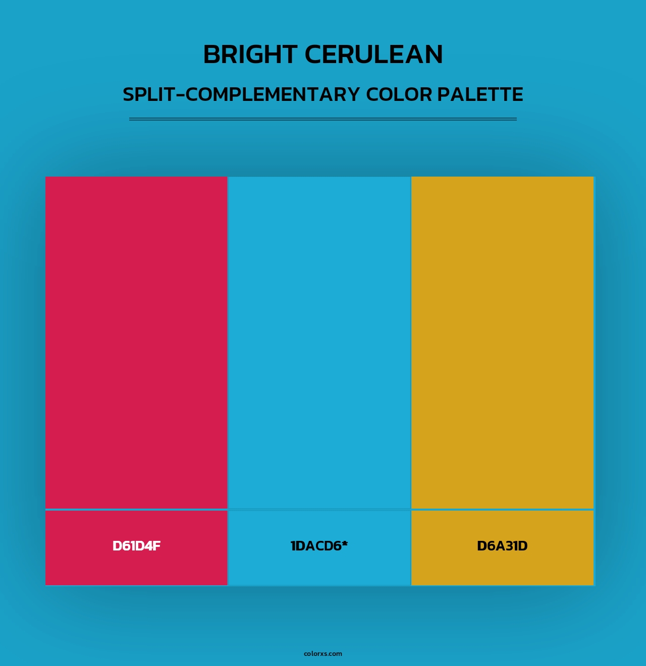 Bright Cerulean - Split-Complementary Color Palette