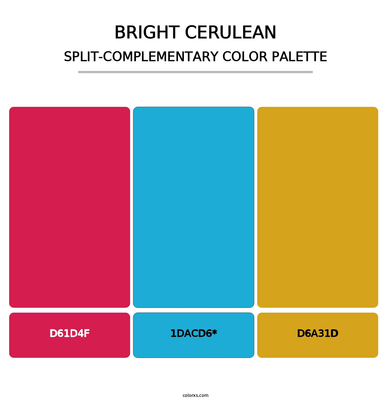 Bright Cerulean - Split-Complementary Color Palette