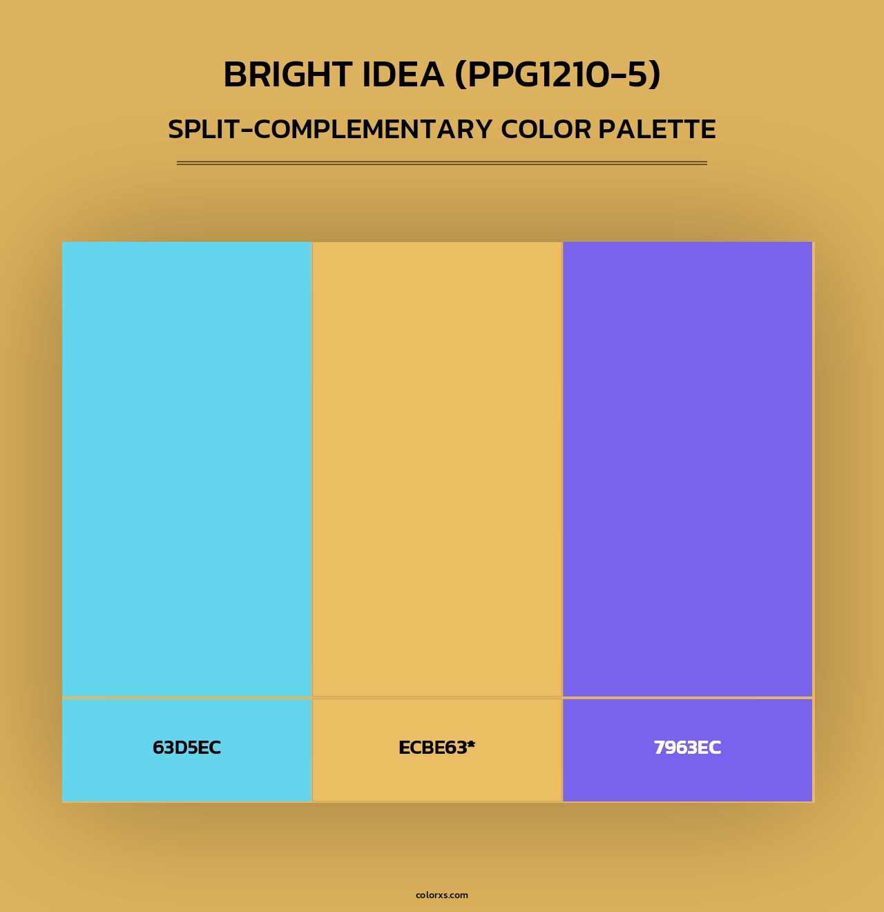 Bright Idea (PPG1210-5) - Split-Complementary Color Palette