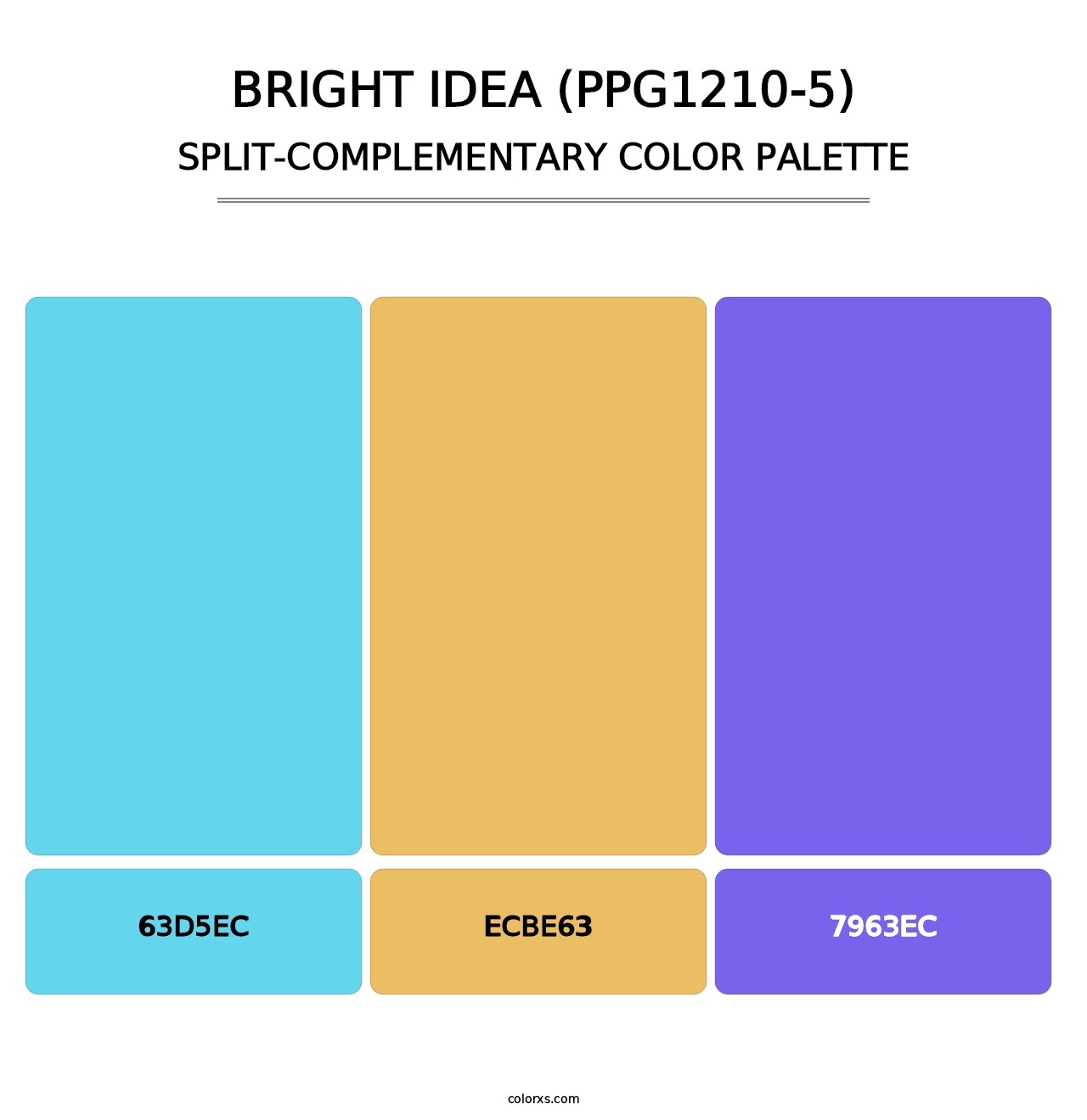 Bright Idea (PPG1210-5) - Split-Complementary Color Palette