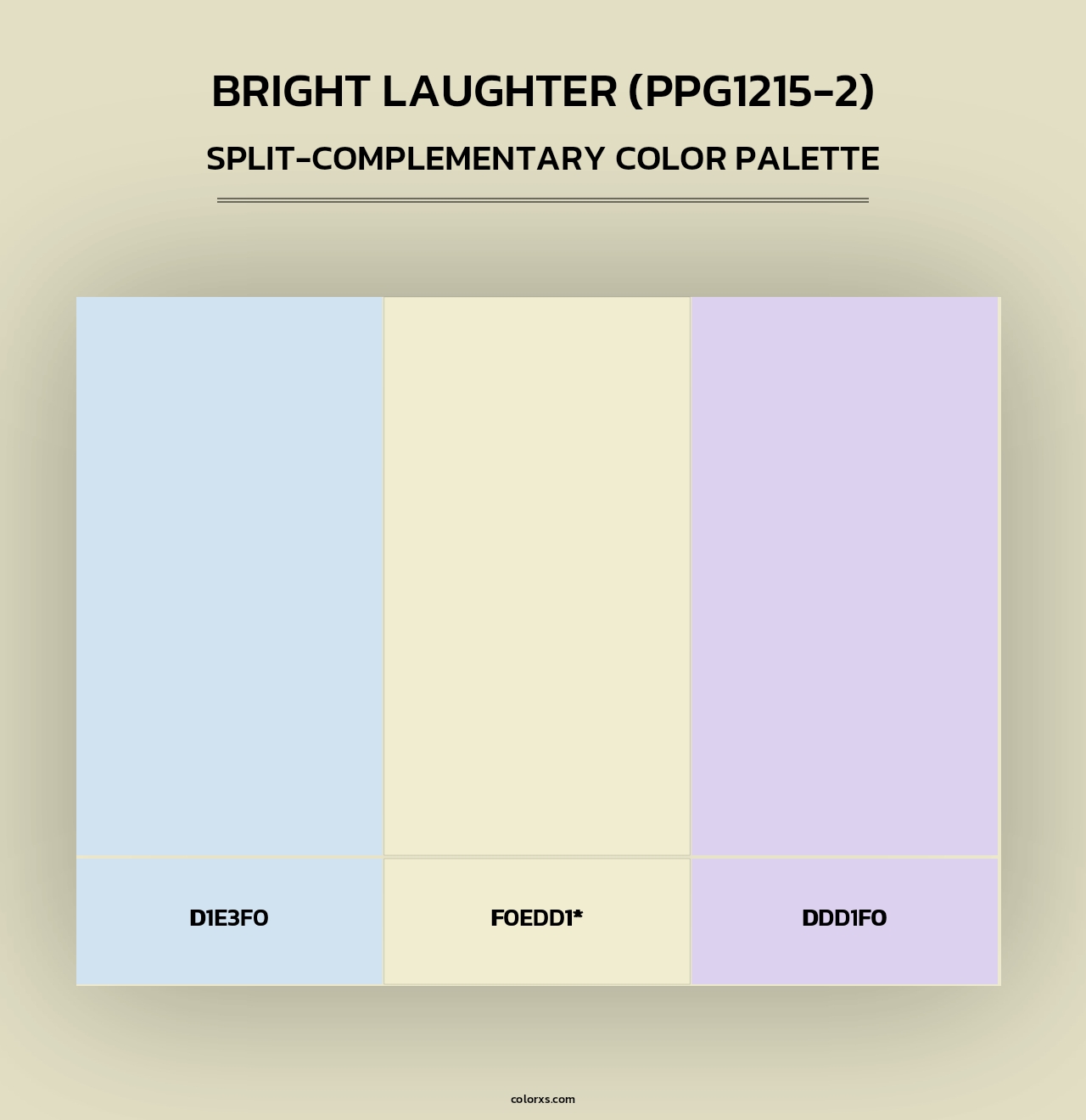 Bright Laughter (PPG1215-2) - Split-Complementary Color Palette