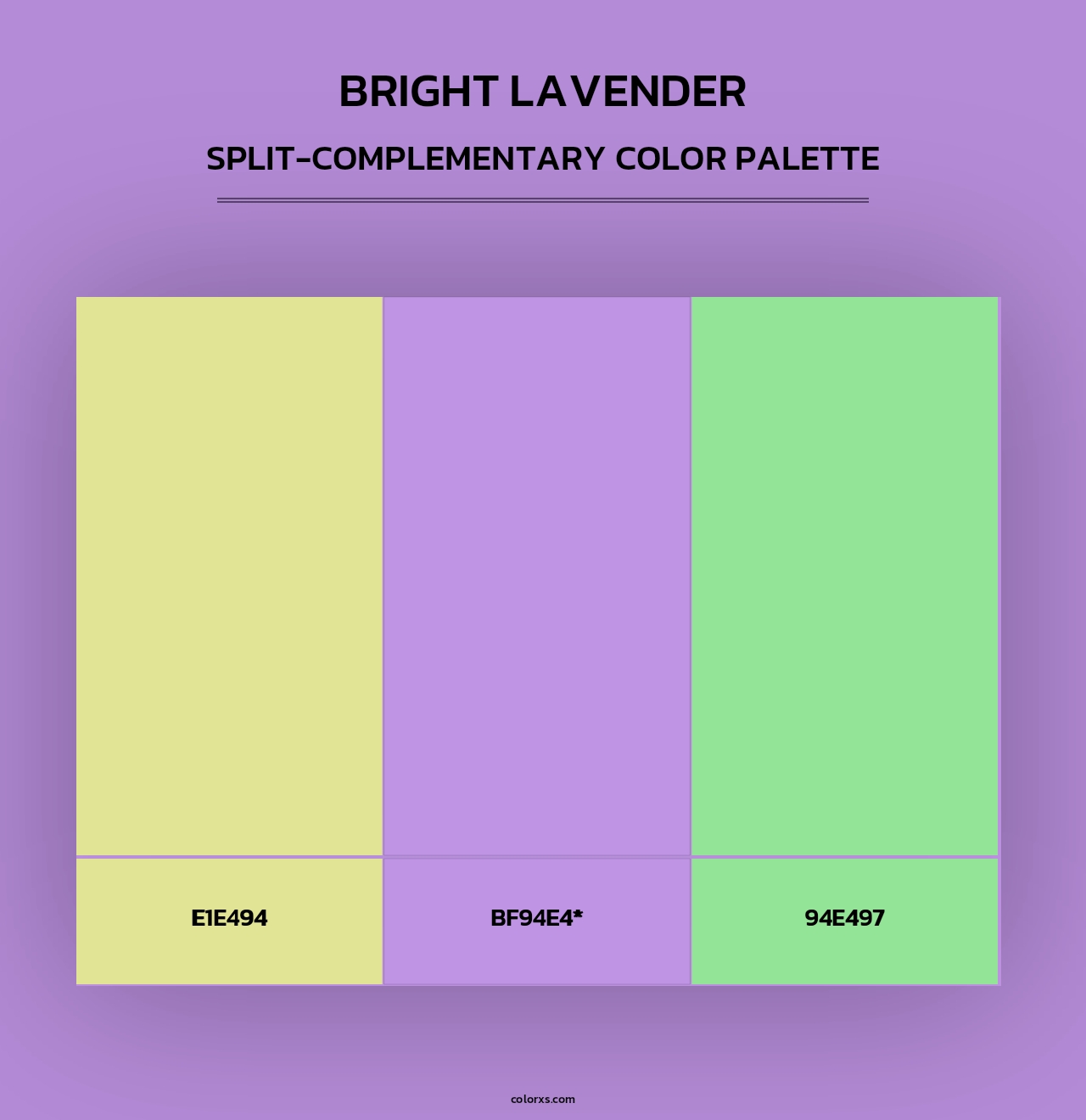 Bright Lavender - Split-Complementary Color Palette