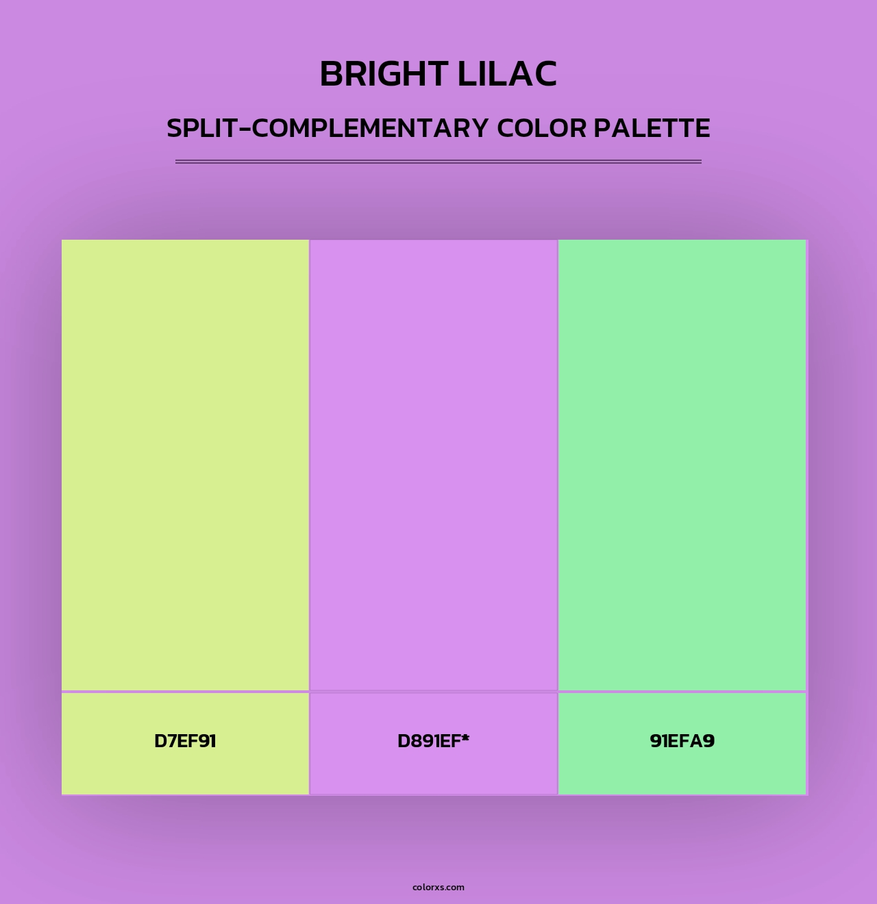 Bright Lilac - Split-Complementary Color Palette