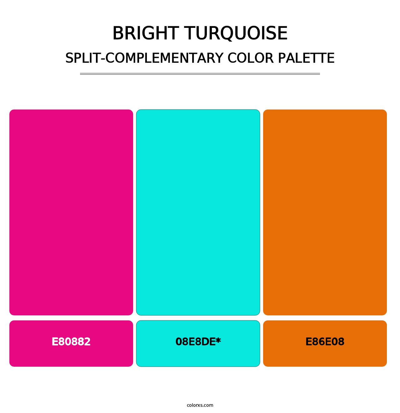 Bright Turquoise - Split-Complementary Color Palette