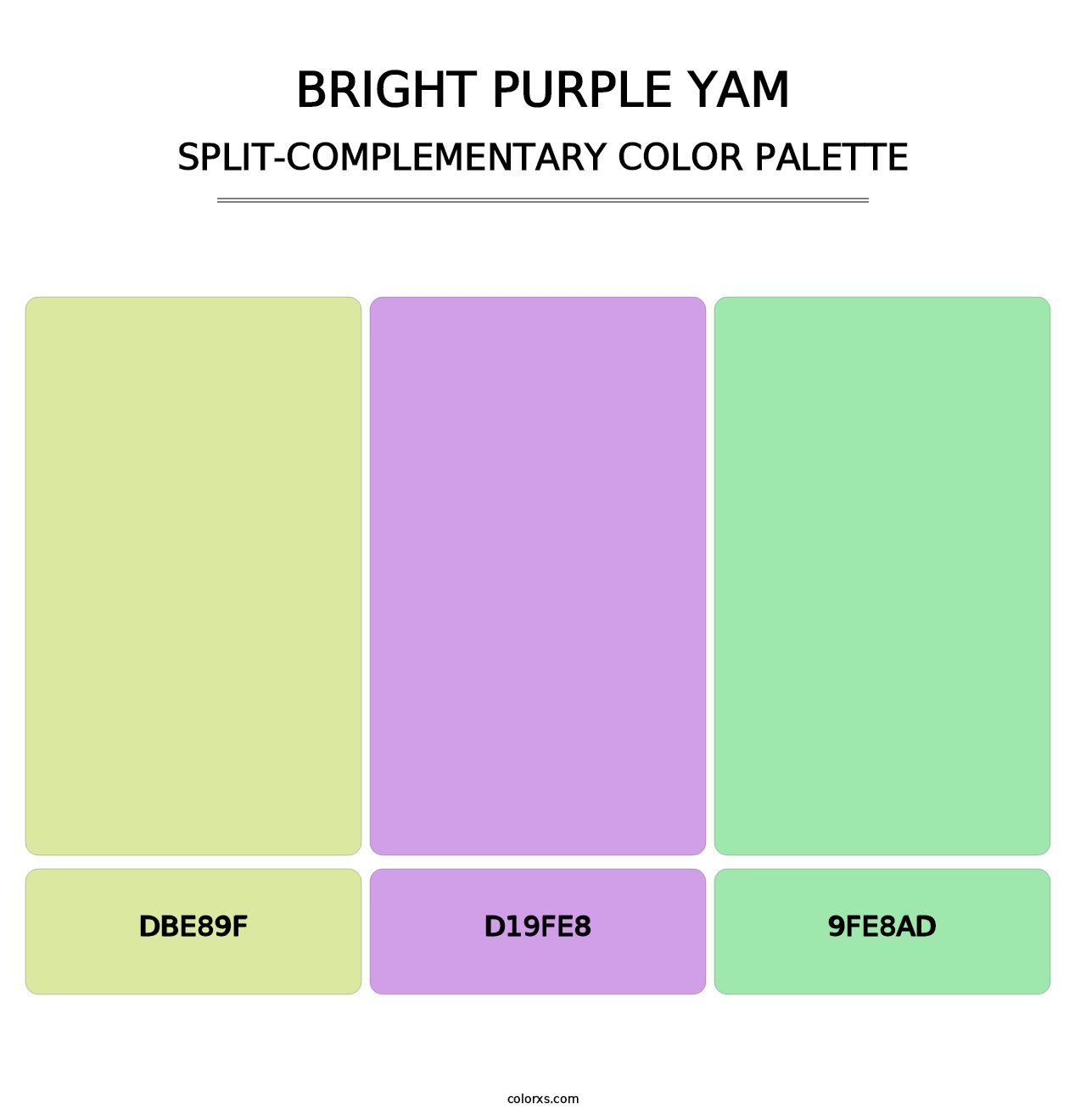 Bright Purple Yam - Split-Complementary Color Palette