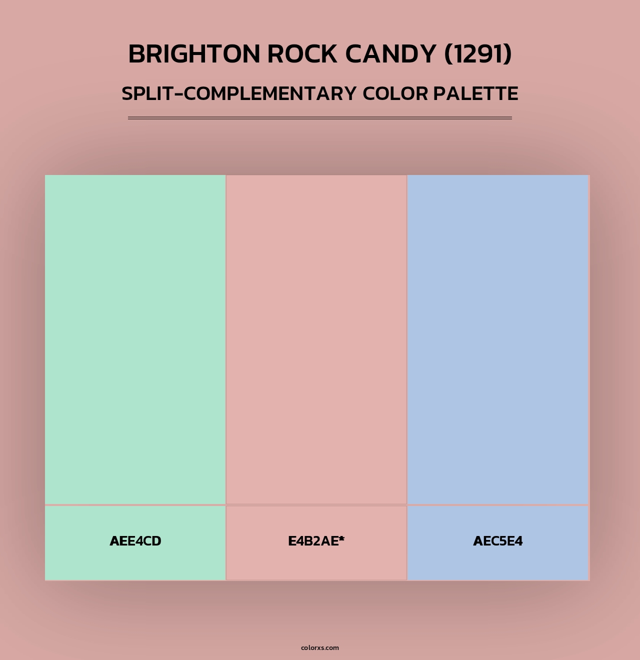 Brighton Rock Candy (1291) - Split-Complementary Color Palette