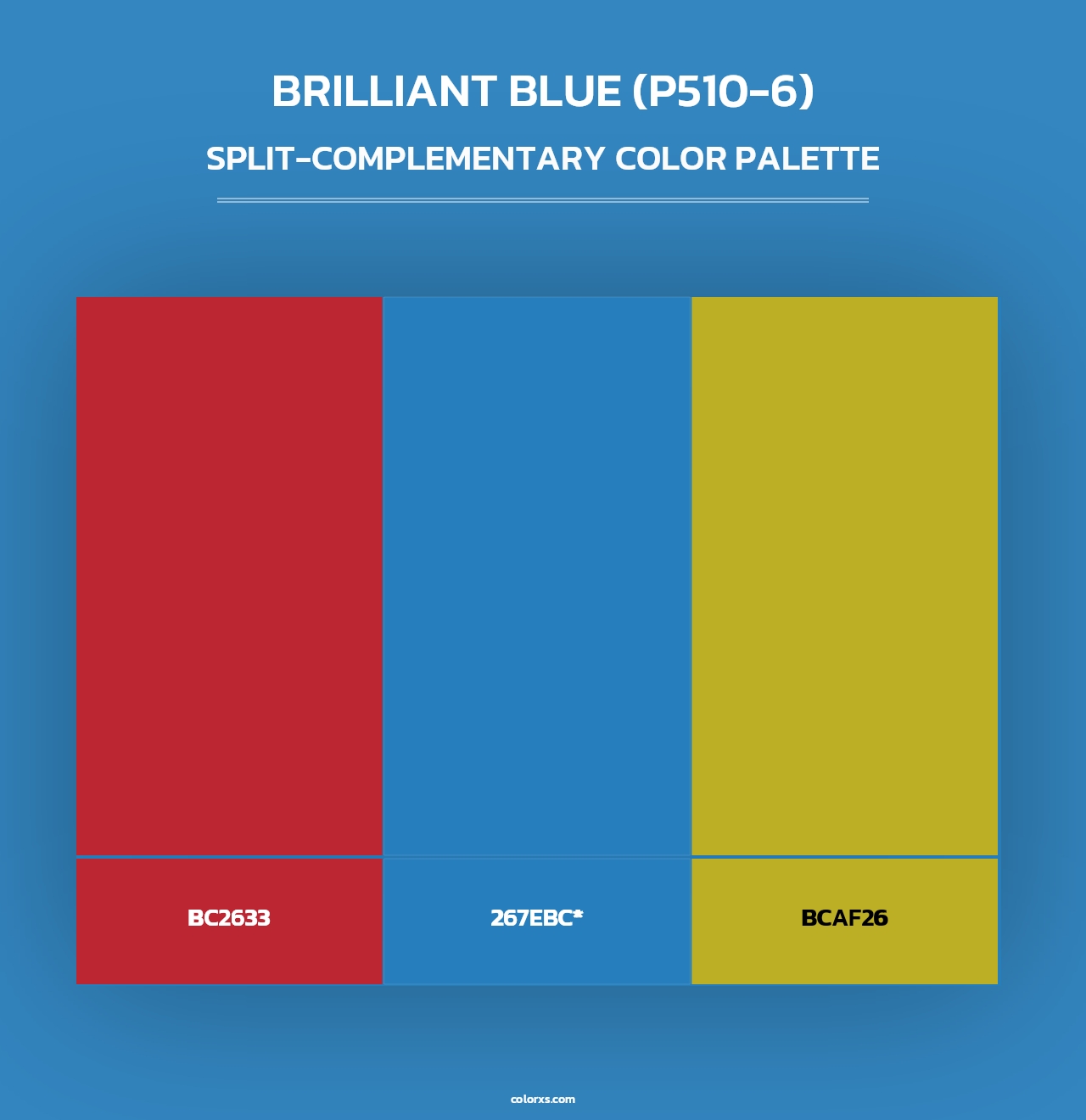 Brilliant Blue (P510-6) - Split-Complementary Color Palette
