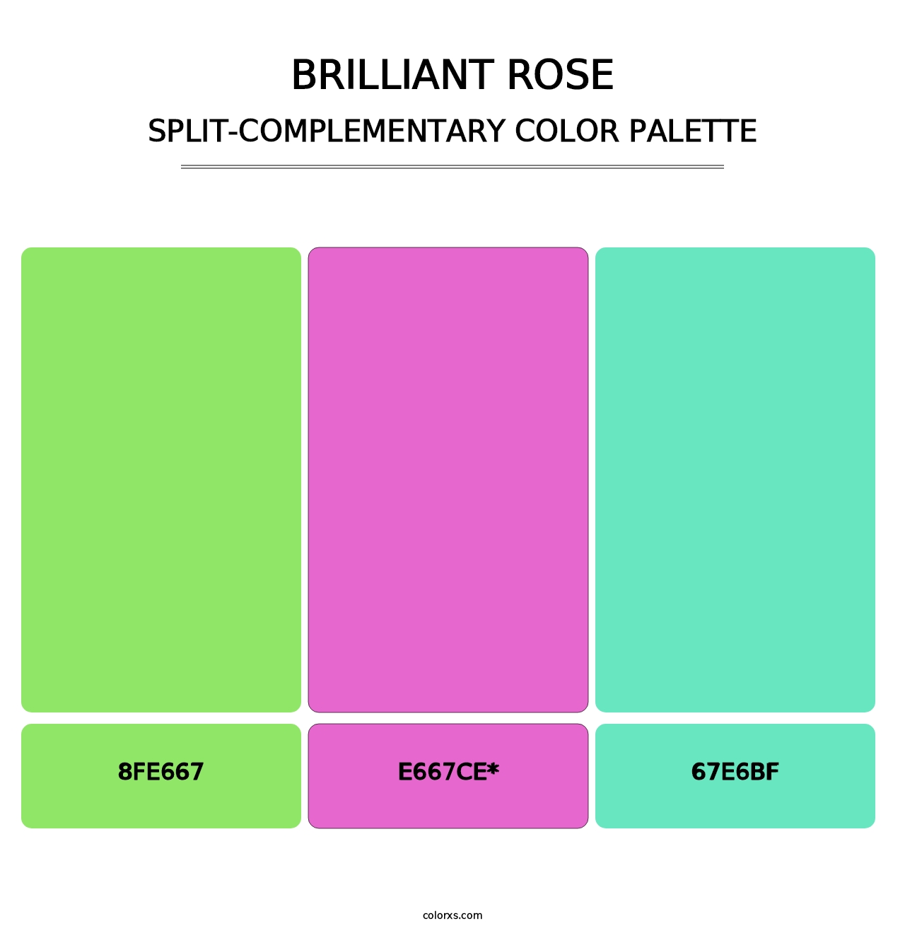 Brilliant Rose - Split-Complementary Color Palette
