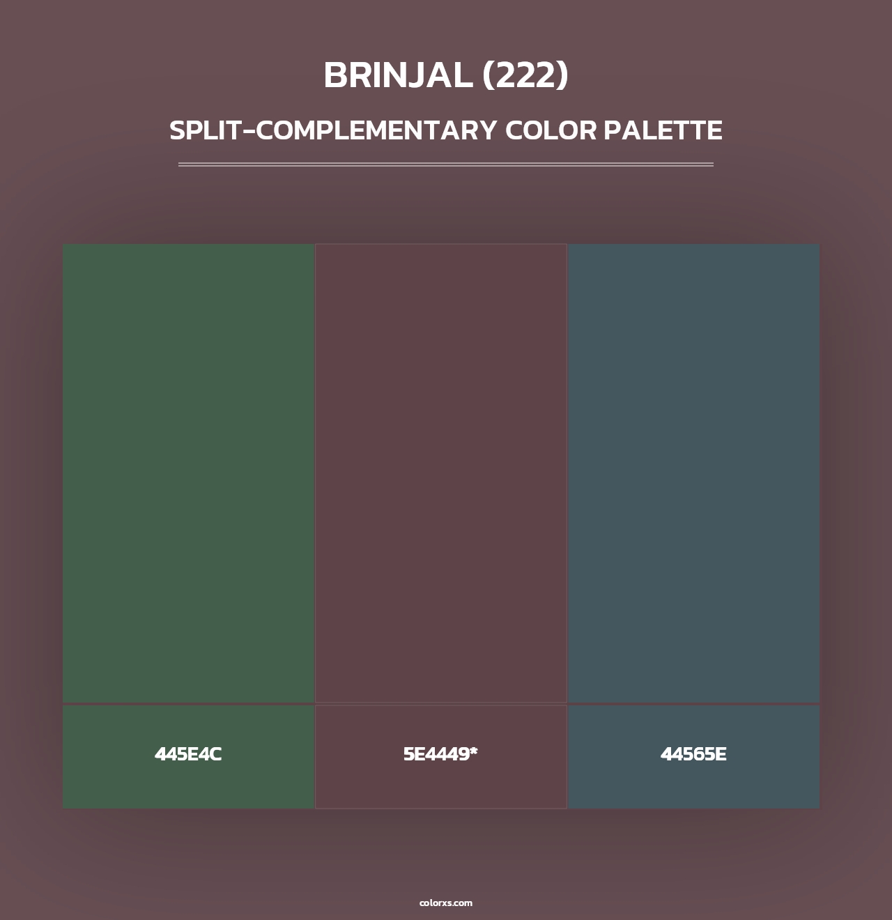 Brinjal (222) - Split-Complementary Color Palette