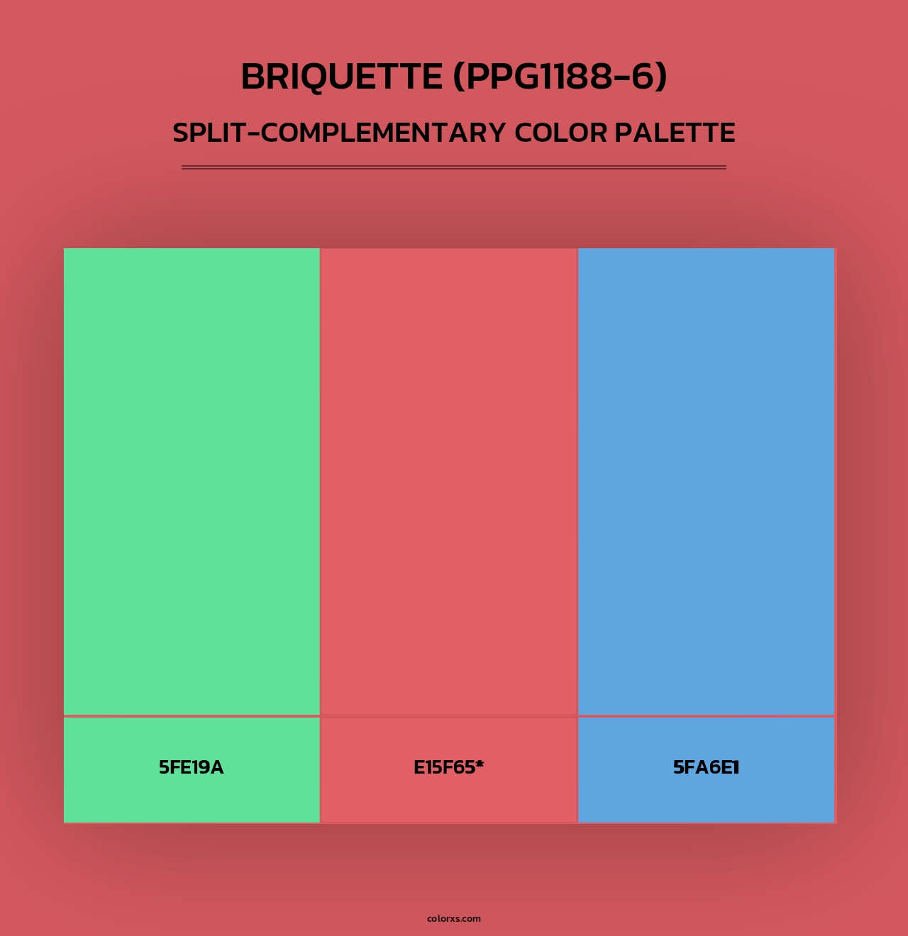 Briquette (PPG1188-6) - Split-Complementary Color Palette