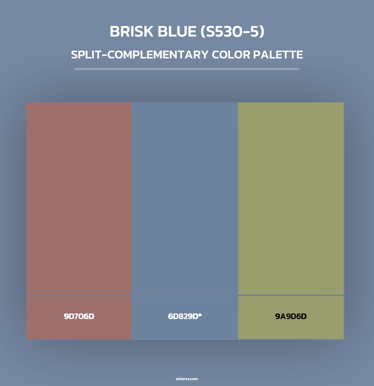 Brisk Blue (S530-5) - Split-Complementary Color Palette