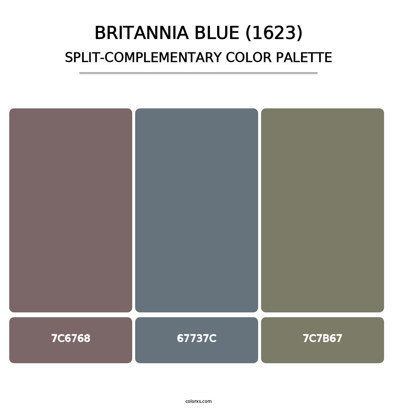 Britannia Blue (1623) - Split-Complementary Color Palette